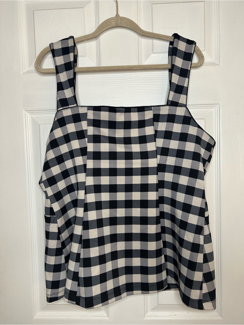 Anthropologie Maeve Square-Neck Button-Front Tank Gingham Vest - Picture 9 of 12